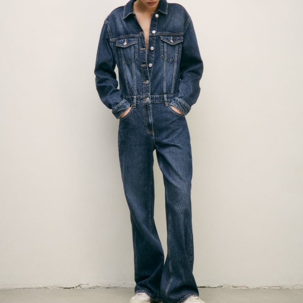 Zara Denim TRF Jumpsuit
